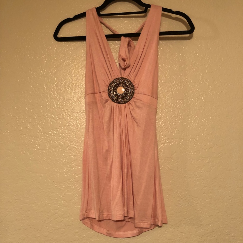 NWOT Pink Medallion Halter Top